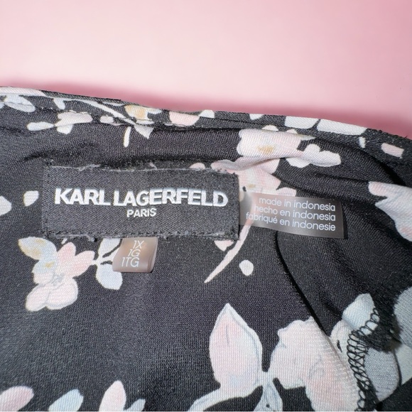 Karl Lagerfeld Floral Tunic, Size 1X (XL) - Picture 3 of 5